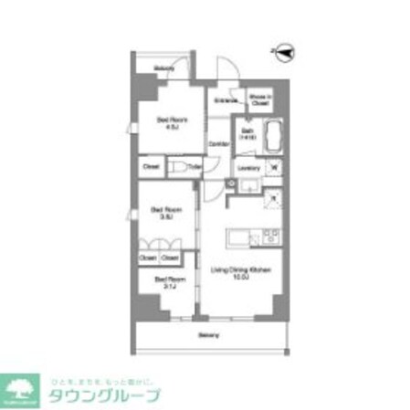 BPRレジデンス東日暮里の物件間取画像